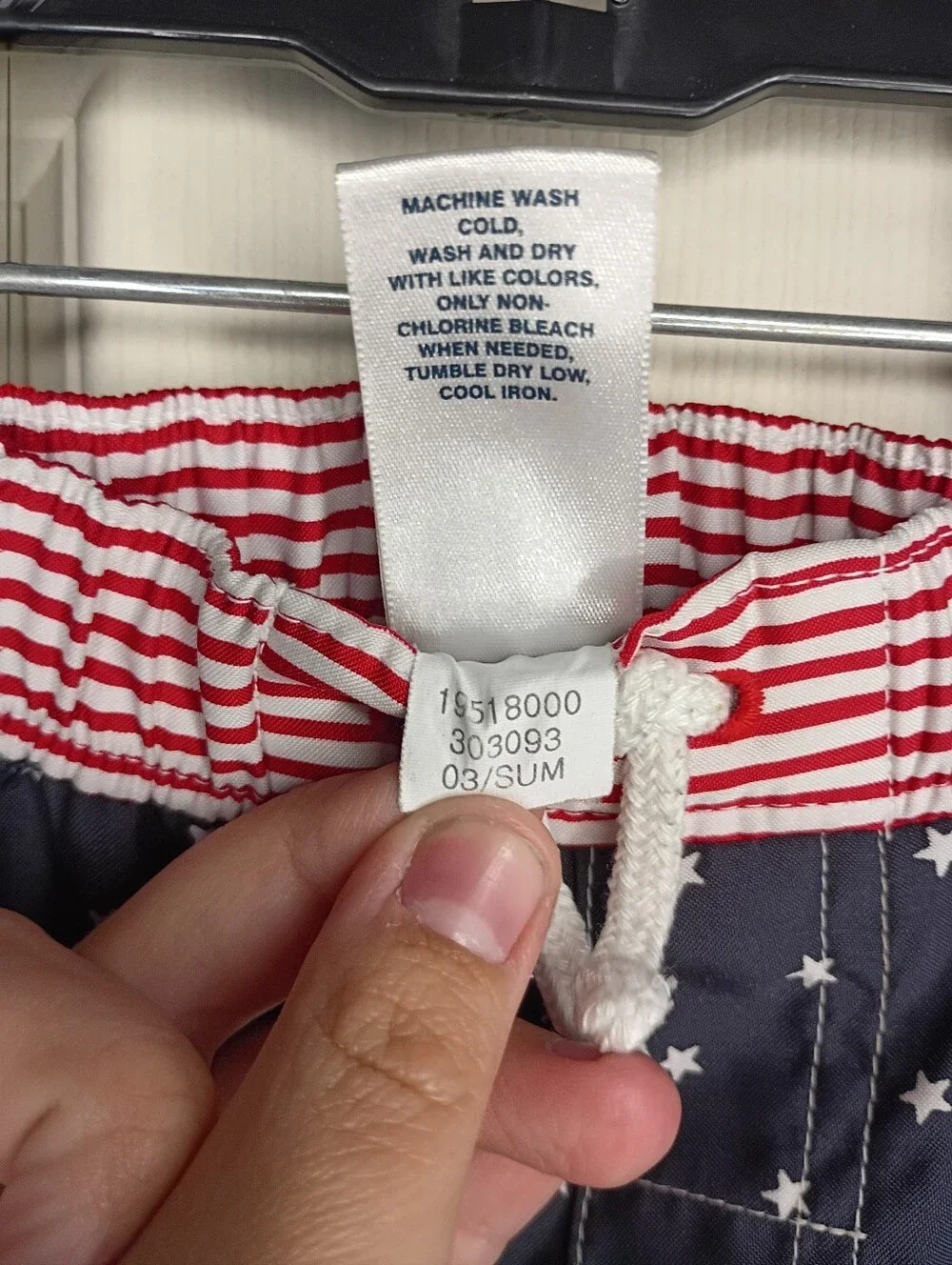 Vintage GAP Baby Boys Patriotic Swim Trunks Size 3/6M